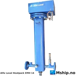 Alfa Laval Heatpack EMH 14 — Manufacturer: Alfa Laval, Model: Heatpack EMH, Manufacturers part number: 1761633-80, Serial number: NH-5854-G, Year: 1998, kW: 14, Volt: 380, Volume - Side 1/  Side 2  - Liter: 2,1, Working pressure BAR: 15, Test Pressure BAR: 22,5, Working temperature max, celsius degrees: 180