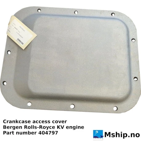 Crankcase door Bergen KV engine — Manufacturer: Rolls-Royce Bergen engines, Model: kv, Manufacturers part number: 404791, Performance specification: Draw NO. L420/48 - item 22.