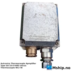 Autronica Thermocouple Apmplifier — Manufacturer: Kongsberg Autronica, Model: GA-3/A, Working temperature max, celsius degrees: 0-600 Celsius