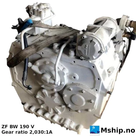 ZF BW 190 V — Manufacturer: ZF, Model: BW 190 V, Manufacturers part number: Part list No 3081 011 066, Serial number: 50005884 and 50005885, Year: 2001, HP: 1350, kW: 1007, RPM: 2300, Running Hours: 1280, Weight: 340, Gear type: V-gear