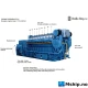 Bergen KVGS12 G4 Lean Burn  Gas generatorset 2325 kVA — Manufacturer: Bergen engines, Model:  KVGS12 G4 Lean Burn, Serial number: 10047, Performance specification: Totally overhauled and upgraded to G4 version in 2009., Year: 1993, HP: 2822, kW: 2104, RPM: 1000, Running Hours: 81.654 since overhaul and upgrade to G4 version., Cylinder bore: 250 mm, Piston Stroke: 300 mm, Number of cylinders: 12, Displacement: 176. 4 Liter, Cylinder configuration: V-engine, Rotation direction: CW - Clockwise seen from aft, Fuel Type: Bio gas, Generator end type: AVK DSG99L1-6, Amps: 2113, Volt: 690/398, HZ: 50, kVA: 2525, Gas compressor: Gardner Denever ROW 170 GFU, Pump Pressure BAR: 6, m³ /h, cubic meter per hour capacity: 1288, Electric motor type: Siemens 1MU7 313-4CA61-Z 315M