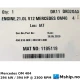 Mercedes OM 404 — Manufacturer: Mercedes, Model: OM 404, Serial number: 404.910-000-005078, Year: Overhauled 2020, HP: 394, kW: 294, RPM: 2300, Running Hours: None since overhaul, Cylinder bore: 125 mm, Piston Stroke: 142 mm, Number of cylinders: 12, Displacement: 20911 cm³, Cylinder configuration: V-engine, Fuel Type: Diesel, Other: Longblok
