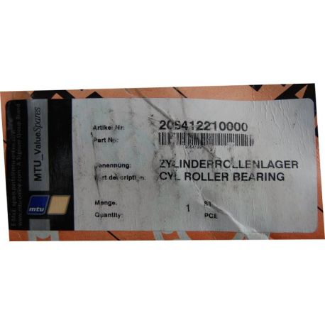 MTU 205412210000 CYLINDRICAL ROLLER BEARING    mship.no