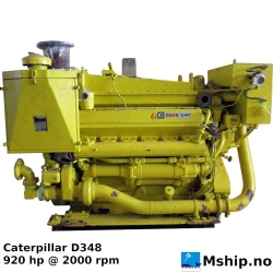 Caterpillar D348 — Manufacturer: Caterpillar, Model: D348, Arrangement number: 3N672, Serial number: 38J360, HP: 920, kW: 686, RPM: 2000, Running Hours: 19340, Cylinder bore: 137 mm, Piston Stroke: 165 mm, Number of cylinders: 12, Displacement: 29.3 Liter / 1786 CID, Cylinder configuration: V-engine, Fuel Type: Diesel