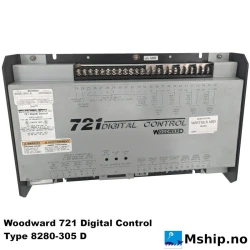 Woodward 721 Digital Control — Manufacturer: Woodward, Model: 721, Manufacturers part number: 8280-305 D, Serial number: 12002804, Weight: 2,36 kg, Remarks: Model updated to 3450 - see label on photo