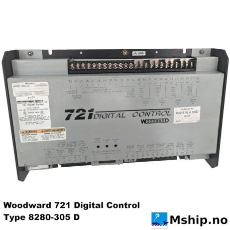 Woodward 721 Digital Control — Manufacturer: Woodward, Model: 721, Manufacturers part number: 8280-305 D, Serial number: 12002804, Weight: 2,36 kg, Remarks: Model updated to 3450 - see label on photo