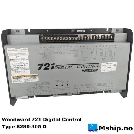 Woodward 721 Digital Control — Manufacturer: Woodward, Model: 721, Manufacturers part number: 8280-305 D, Serial number: 12002804, Weight: 2,36 kg, Remarks: Model updated to 3450 - see label on photo