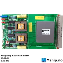 Kongsberg KaMeWa CILOEO — Manufacturer: Kongsberg KaMeWa, Model: CILOEO, Arrangement number: NT72821, Serial number: 273