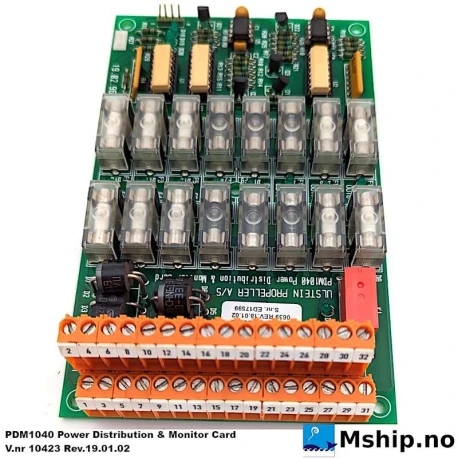 ULSTEIN PDM1040 Power Distribution & Monitor Card — Manufacturer: ULSTEIN PROPELLER / Rolls-Royce, Model: PDM1040 Power Distribution & Monitor Card, Manufacturers part number: 10423 Rev.19.01.02