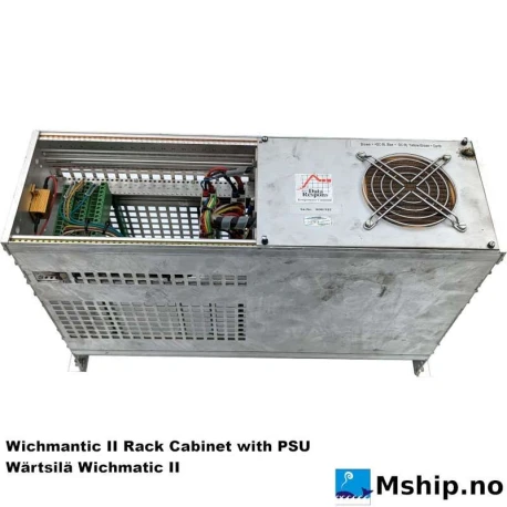 Wichmantic II Rack Cabinet with PSU — Manufacturer: Wärtsilä, Model: Wichmatic II, Manufacturers part number: 19' rack , Other: Rack cabinet with built-in PSU and fan