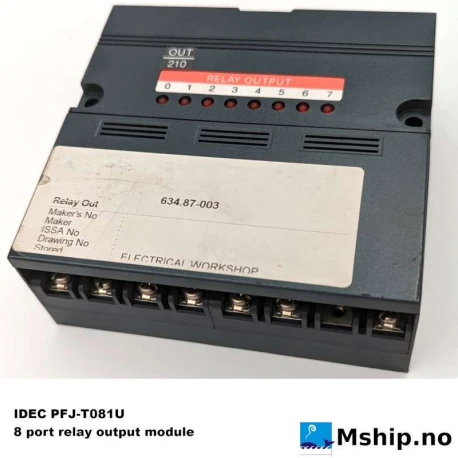 IDEC PFJ-T081U 8 port relay output module — Manufacturer: IDEC IZUMI CORP, Model: PFJ-T081U 8 port relay output module, Manufacturers part number: PFJ-T081U, Other: IDEC FA-2Junior