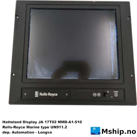 Hatteland Display JH 17T02 MMD-A1 — Manufacturer: Hatteland Display, Model:  JH 17T02 MMD-A1, Manufacturers part number: JH17T02MMDA1, Class: ABS, LRS, DNV, GL, RS, BV, ClassNK, Other: 17" SXGA LCD panel   1280 x 1024, Weight: 9,2 kg, Volt: 115 & 230VAC - 50 / 60Hz, DIMENSIONs: 17' Inch