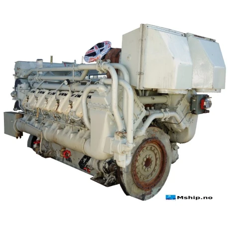 Deutz MWM TBD604 BV12   V12 — Manufacturer: MWM, Model: TBD604B V12, Serial number: 604.12.50010, Performance specification: Other: sea water pump is sold and not included., Year: 1989, HP: 1676, kW: 1250, RPM: 1850, Running Hours:  Total hrs: 23301.  Hrs since major overhaul: 3355, Other: 1375 kW @ 1910 rpm,  1844 HP @ 1910 rpm