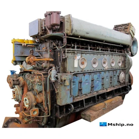 Bergen Diesel LDM6 — Manufacturer: Bergen Diesel, Model: LDM6, Serial number: 7648, Year: 1983, HP: 780, kW: 575, RPM: 750, Cylinder bore: 250 mm, Piston Stroke: 300 mm, Number of cylinders: 6, Displacement: 88,36 Liter, Cylinder configuration: In line