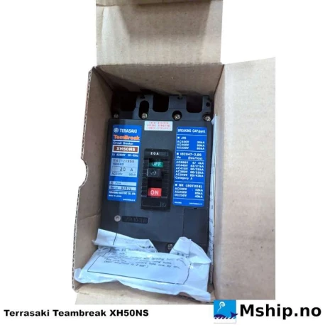Terasaki XH50NS - 20A — Manufacturer: Terasaki Electric co, Model: Teambreak XH50NS, Manufacturers part number: 41-20959, Amps: 20A, Volt: up to 690V ac, HZ: 50/60