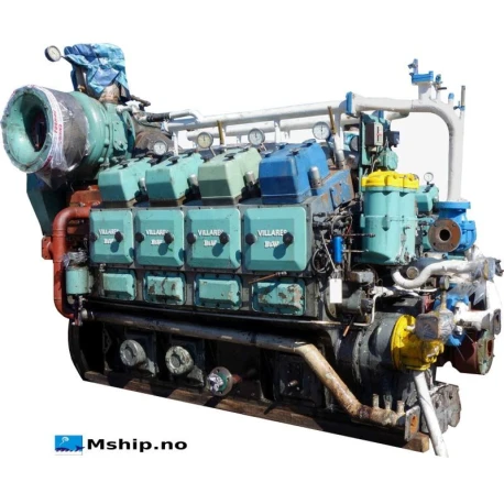 B&W Alpha  8V23L — Manufacturer: B&W Alpha, Model: 8V23L, Performance specification: License built by Equipamentos Villares, Brazil, Year: 1977, HP: 1240, kW: 925, Number of cylinders: 8, Cylinder configuration: V-engine