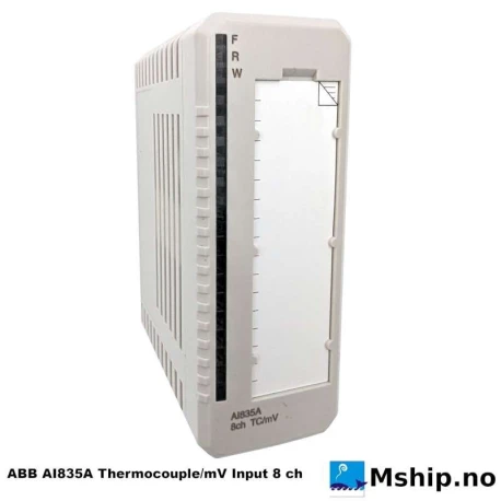 ABB AI835A Thermocouple/mV Input 8 ch — Manufacturer: ABB, Model: AI835A Thermocouple/mV Input 8 ch, Manufacturers part number: 3BSE051306R1, Arrangement number: AI835A, Weight: 0,3kg