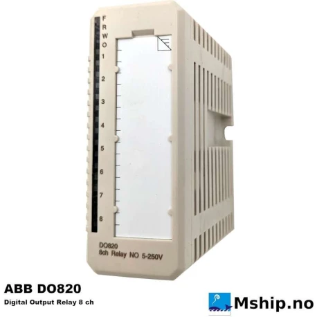 ABB DO820 Digital Output Relay 8 ch — Manufacturer: ABB, Model: DO820 Digital Output Relay 8 ch, Manufacturers part number: 3BSE008514R1, Weight: 0,2 kg