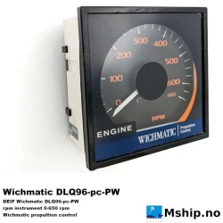 Wichmatic DLQ96-pc-PW — Manufacturer: DEIF, Model: DLQ96-pc-PW, Manufacturers part number: 756692, RPM: 0-650, Volt: 24V DC, DIMENSIONs: Bezel size 96x96 mm