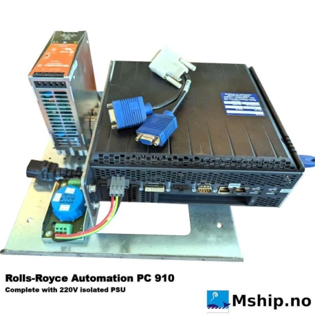 Rolls-Royce Automation PC 910 — Manufacturer: Rolls-Royce marine automation, Model: Automation PC 910, Weight: 7,7 kg, Volt: 230 V AC / 24V DC