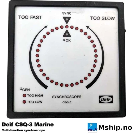 Deif CSQ-3 Marine — Manufacturer: DEIF, Model: CSQ-3 Marine, Manufacturers part number: CSQ-3-230V-Marine, Weight: 420 gram, Volt: 230V, HZ: 50/60