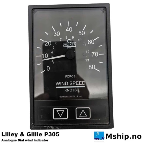 Lilley & Gillie P305 — Manufacturer: Lilley & Gillie, Model: Walker P305, Manufacturers part number: P305, Other: NMEA SENTENCE  MWD (Wind Speed and Angle)
WIND SPEED 0-80kts, Weight: 400 grams, Volt: 24V DC