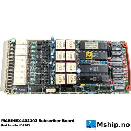 MARINEX 402303 Subscriber Board — Manufacturer: Marinex, Model: Analogue Subscriber Board 402303, Manufacturers part number: 402303, Arrangement number: Red handle 402303, Weight: 0,3 kg