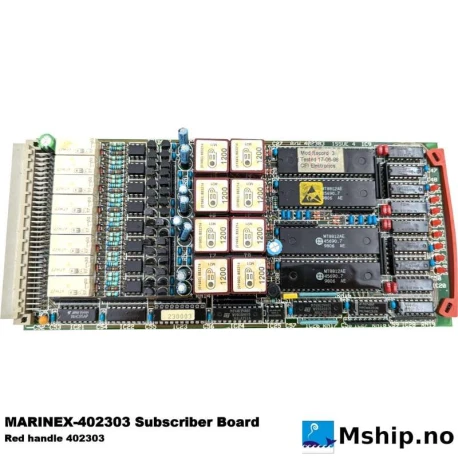 MARINEX 402303 Subscriber Board — Manufacturer: Marinex, Model: Analogue Subscriber Board 402303, Manufacturers part number: 402303, Arrangement number: Red handle 402303, Weight: 0,3 kg