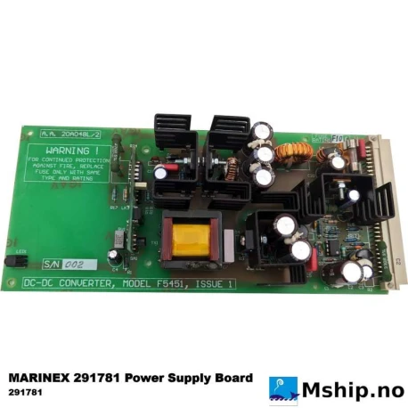 MARINEX Power Supply Board 291781 — Manufacturer: Marinex, Model: Power Supply Board 291781, Manufacturers part number: 291781, Arrangement number: 20A048L/2, Performance specification: F5451 Issue 1, Weight: 0,26 kg