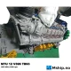 MTU 12V 396 TE84 Marine Diesel engine — Manufacturer: MTU, Model: 12V 396 TE84, Alternative part number: 12V396TE84, Serial number: 558 3392, Performance specification: TE84, Year: 1997, HP: 1978, kW: 1455, RPM: 1900, Cylinder bore: 165 mm, Piston Stroke: 185 mm, Number of cylinders: 12, Displacement: 47,48 Liter, Cylinder configuration: V-engine, Rotation direction: CCW - Counter clockwise seen from aft, Fuel Type: Diesel, Other: Navy surplus engine., Weight: 5150 kg, Gear type: ZF BW 465A - Gears are Sold separately, Gear ratio: 2,8931:1
