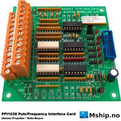 ULSTEIN PFI1038 Puls/Frequency Interface Card — Manufacturer: ULSTEIN PROPELLER / Rolls-Royce, Model: PFI1038 Puls/Frequency Interface Card, Manufacturers part number: 10416, Arrangement number: 10416 PFI1038B Rev 02.04.17