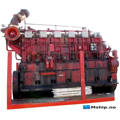 Callesen Diesel  427 FTK-G — Manufacturer: Callesen, Model: 427 FTK-G, Serial number: 5027, Year: 1992, HP: 690, kW: 508, RPM: 425, Cylinder bore: 270 mm, Piston Stroke: 400 mm, Number of cylinders: 6, Cylinder configuration: In line, Rotation direction: CCW, Gear ratio: 1:!