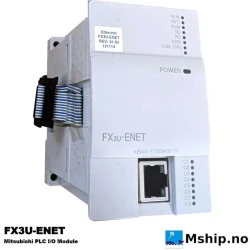 Mitsubishi PLC I/O Module FX3U-ENET — Manufacturer: Mitsubishi, Model: Mitsubishi PLC I/O Module for use with FX3U Series, Manufacturers part number: FX3U-ENET, Volt: 24V DC