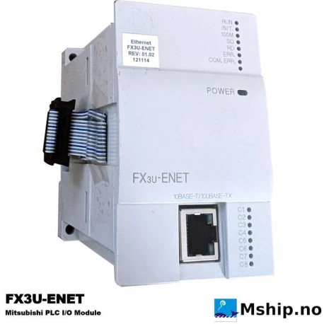 Mitsubishi PLC I/O Module FX3U-ENET — Manufacturer: Mitsubishi, Model: Mitsubishi PLC I/O Module for use with FX3U Series, Manufacturers part number: FX3U-ENET, Volt: 24V DC