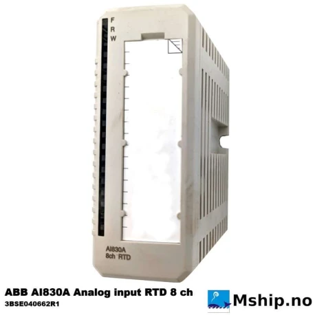 ABB AI830A Analog input RTD 8 ch — Manufacturer: ABB, Model: ABB AI830A Analog input RTD 8 ch, Manufacturers part number: 3BSE040662R1, Arrangement number: AI830A, Weight: 0,3 kg