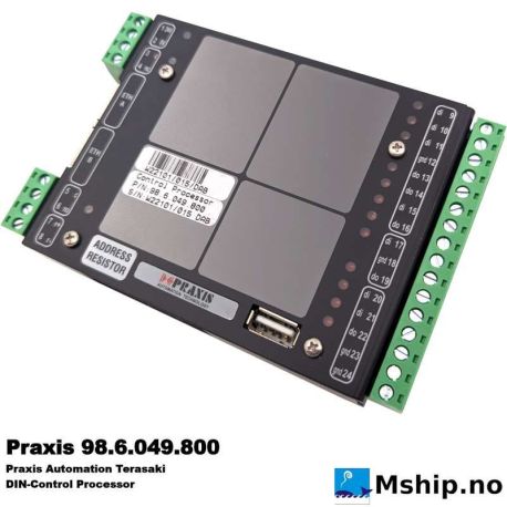 Praxis 98.6.049.800 — Manufacturer: Praxis Automation, Model: 98.6.049.800 DIN-Control Processor, Manufacturers part number: 98.6.049.800, Weight: 0,55 Kg