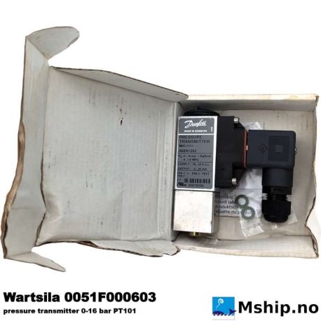 Wärtsilä 0051F000603 pressure transmitter 0-16 bar    https://mship.no