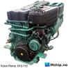 Volvo Penta  D12-715 — Manufacturer: Volvo Penta, Model: D12-715, Serial number: 1012539040, Performance specification: D12D MP, Year: 2005, HP: 715, kW: 526, RPM: 2300, Running Hours: 8500, Cylinder bore: 131 mm, Piston Stroke: 150 mm, Number of cylinders: 6, Displacement: 12,1 Liter, Cylinder configuration: In line, Rotation direction: CCW - Counter clockwise seen from aft, Injection pump type: Electronic Unit Injectors, one per cylinder,
vertically positioned at the center in between
the four valves, Weight: 1400 kg dry weight, Amps: 410, Volt: 440, HZ: 60, kVA: 312, Gear type: Not included - optional