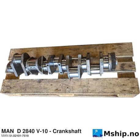 MAN  D 2840 V-10 - Crankshaft — Manufacturer: MAN, Model:  D 2840 V-10 - Crankshaft, Manufacturers part number: 51.02101-7519