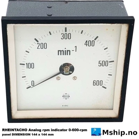 RHEINTACHO Analog rpm indicator 0-600 rpm — Manufacturer: RHEINTACHO, Model: Analog rpm indicator 0-600 rpm, Volt: 6 VDC