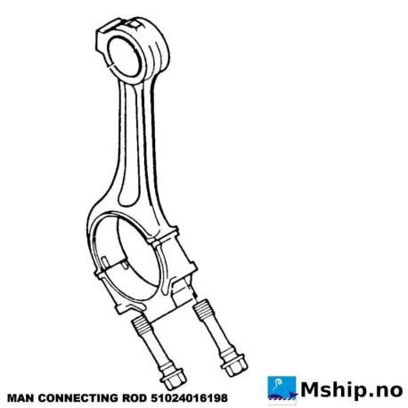 MAN CONNECTING ROD 51024016198 — Manufacturer: MAN, Model: Used on MAN 284X series engines , Manufacturers part number: 51024016198, Other: Original MAN spare part.