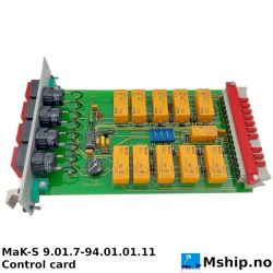 MaK-S 9.01.7-94.01.01.11 Control card    https://mship.no