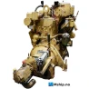 Caterpillar D353 — Manufacturer: Caterpillar, Model: D353, Serial number: 47B2925, HP: 425, kW: 317, RPM: 1225, Running Hours: 26776, Cylinder bore: 159 mm, Piston Stroke: 202 mm, Number of cylinders: 6, Displacement: 24,4 liter, Cylinder configuration: In line, Rotation direction: CCW - Counter clockwise seen from aft, Fuel Type: Diesel, Other: Bill of material: 26433.  Fitted with PTO in front with hydraulic pump.
Gearbox on flywheel side shown in photo 2  is not included (SOLD), Weight: 3030 kg dry weight