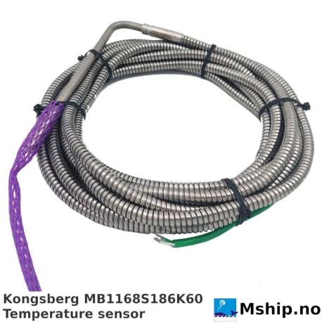 Kongsberg MB1168S186K60 Temperature sensor — Manufacturer: Kongsberg, Manufacturers part number: MB1168S186K60, Weight: 1230 g, Working temperature max, celsius degrees: Sensor temperature range : 0 - 800 °C