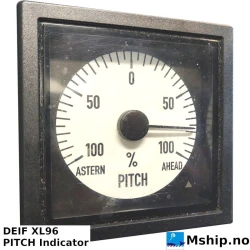 DEIF XL96  Analouge PITCH Bridge Indicator — Manufacturer: DEIF, Model: Analogue Bride Indicator XL96, Manufacturers part number: Deif 631B0101011, Serial number: 1004042.0001
