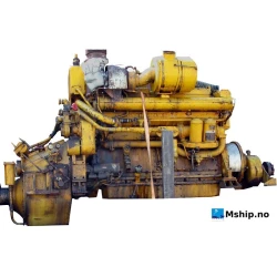 Caterpillar D353 — Manufacturer: Caterpillar, Model: D353, Serial number: 47B2141, HP: 425, kW: 317, RPM: 1225, Running Hours: 23678, Cylinder bore: 159 mm, Piston Stroke: 203 mm, Number of cylinders: 6, Cylinder configuration: In line, Other: Gear: Pay&Brinck,  3,75:1 gear ratio.   Fitted with PTO in front. (sold separately)