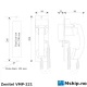 Zenitel / Vingtor VMP-221  Handset For VMP-430 — Manufacturer: Zenitel / Vingtor, Model: VMP-221, Manufacturers part number: 3006202025