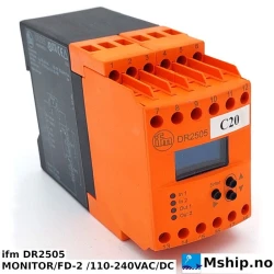 ifm DR2505 MONITOR/FD-2 /110-240VAC/DC — Manufacturer: ifm electronic, Model: DR2505, Manufacturers part number: MONITOR/FD-2 /110-240VAC/DC
