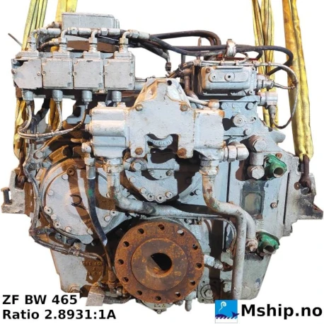 ZF BW 465 Ratio 2.8931:1A — Manufacturer: ZF Marine, Model: BW 465, Manufacturers part number: Parts list no: 3085011080, Alternative part number: Reference no: 0262809102/31 bw465 zfbw, Serial number: 59701636, kW: MAX kW/RPM: 0.916, Weight: 760 kg, Gear type: FP  - normal reverse gear for fixed propeller blades, Gear ratio: 2.8931:1A