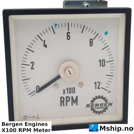 Bergen Engines X100 RPM Meter — Manufacturer: Bergen Engines / Schüttelfest, Model: 0-1200  RPM instrument, Alternative part number: 25.07K